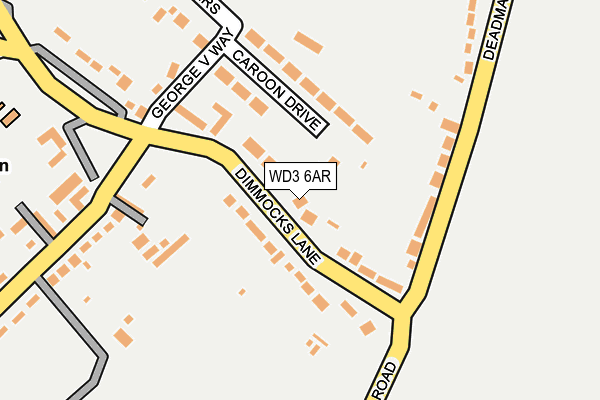 WD3 6AR map - OS OpenMap – Local (Ordnance Survey)