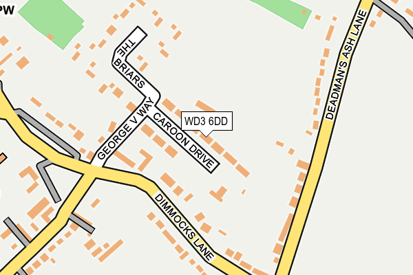 WD3 6DD map - OS OpenMap – Local (Ordnance Survey)