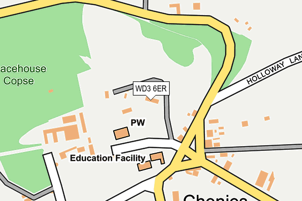 WD3 6ER map - OS OpenMap – Local (Ordnance Survey)