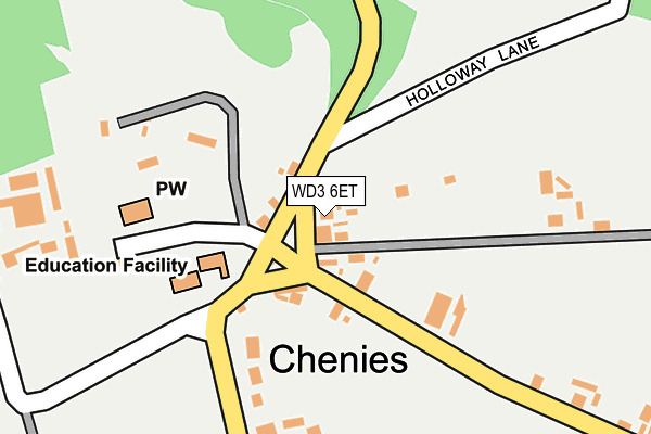 WD3 6ET map - OS OpenMap – Local (Ordnance Survey)