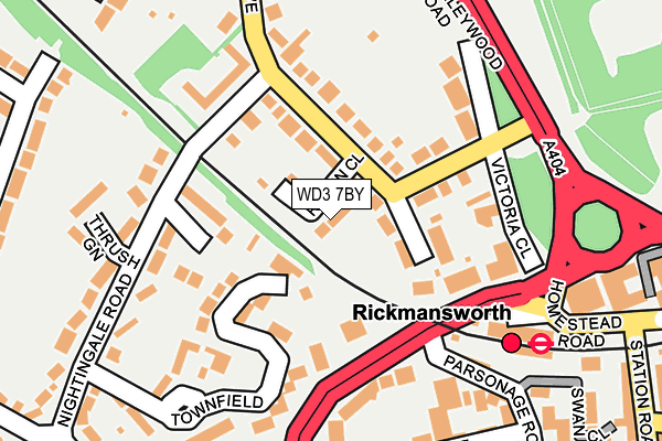 WD3 7BY map - OS OpenMap – Local (Ordnance Survey)