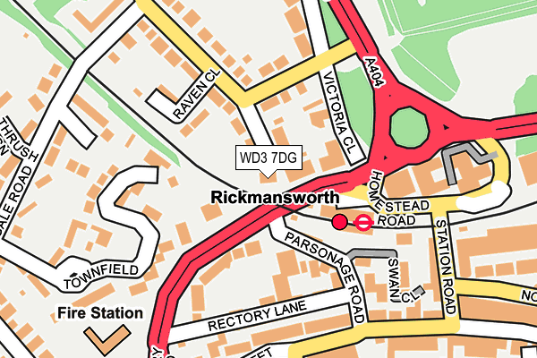 WD3 7DG map - OS OpenMap – Local (Ordnance Survey)