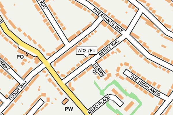 WD3 7EU map - OS OpenMap – Local (Ordnance Survey)
