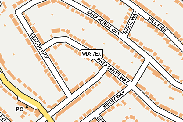 WD3 7EX map - OS OpenMap – Local (Ordnance Survey)