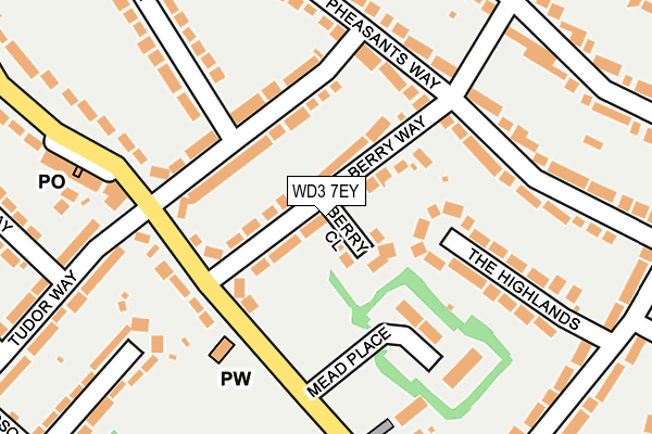 WD3 7EY map - OS OpenMap – Local (Ordnance Survey)