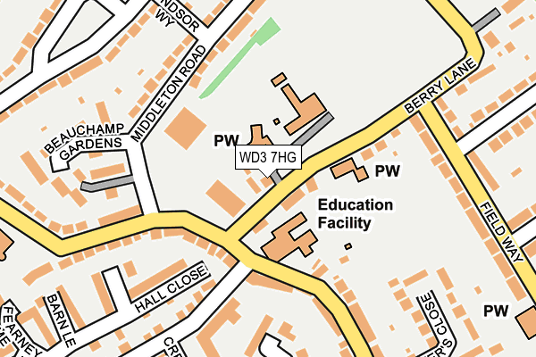 WD3 7HG map - OS OpenMap – Local (Ordnance Survey)