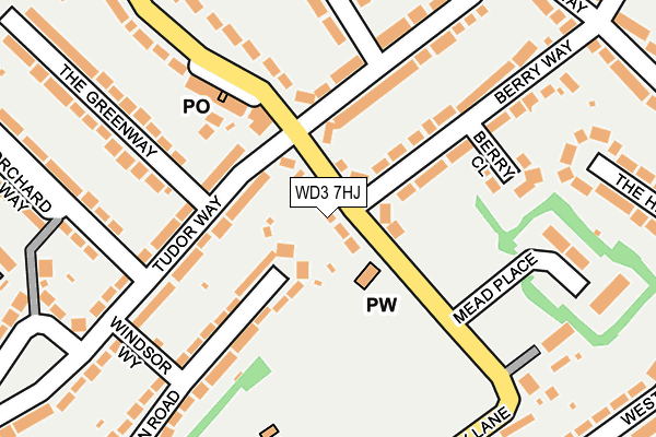 WD3 7HJ map - OS OpenMap – Local (Ordnance Survey)