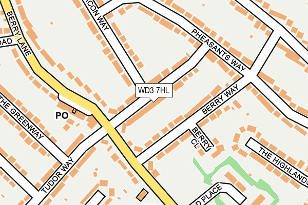 WD3 7HL map - OS OpenMap – Local (Ordnance Survey)