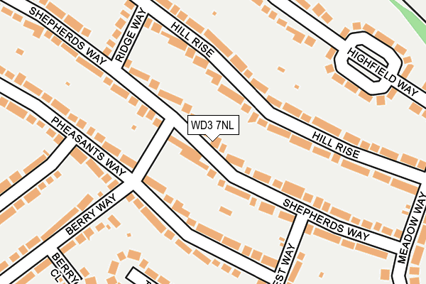 WD3 7NL map - OS OpenMap – Local (Ordnance Survey)