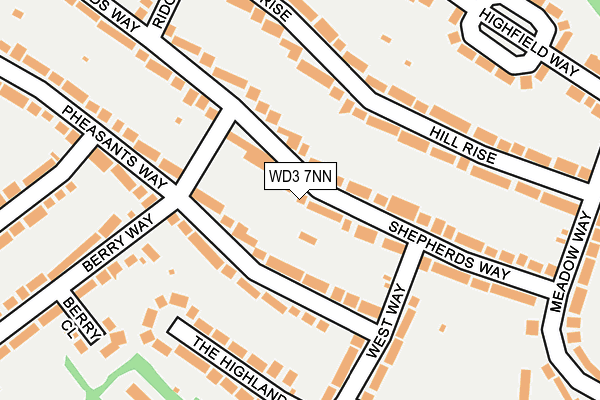 WD3 7NN map - OS OpenMap – Local (Ordnance Survey)