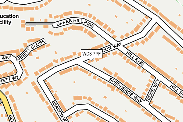 WD3 7PF map - OS OpenMap – Local (Ordnance Survey)