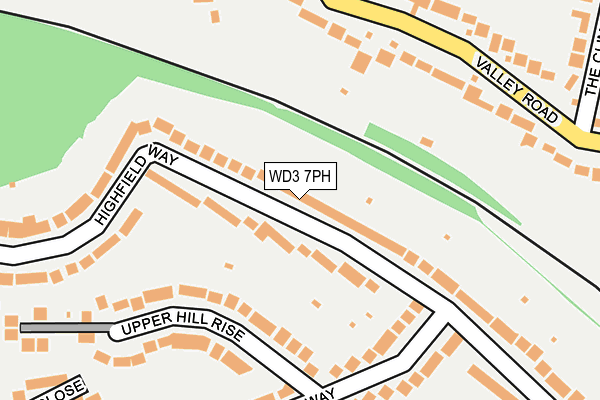 WD3 7PH map - OS OpenMap – Local (Ordnance Survey)