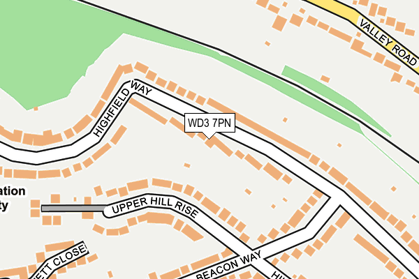 WD3 7PN map - OS OpenMap – Local (Ordnance Survey)