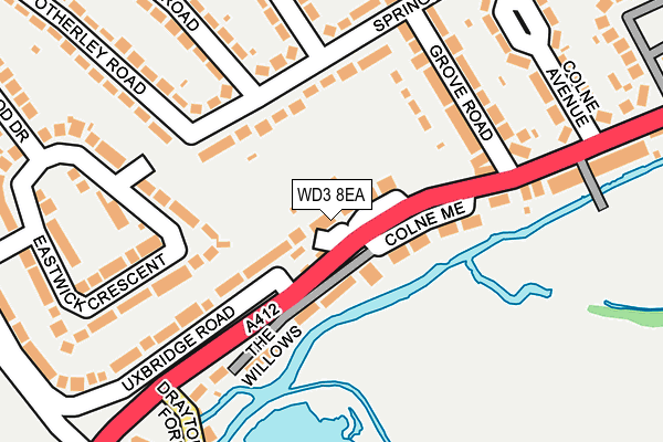 WD3 8EA map - OS OpenMap – Local (Ordnance Survey)