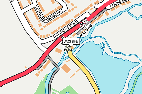 WD3 8FE map - OS OpenMap – Local (Ordnance Survey)