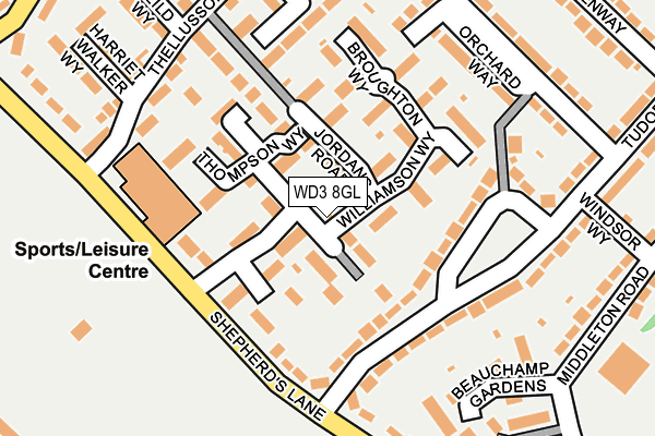 WD3 8GL map - OS OpenMap – Local (Ordnance Survey)