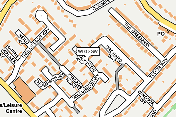 WD3 8GW map - OS OpenMap – Local (Ordnance Survey)