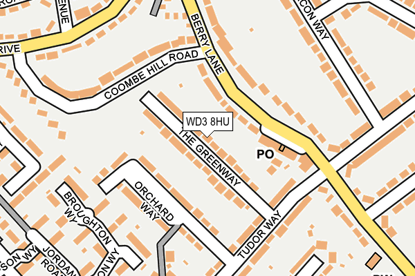 WD3 8HU map - OS OpenMap – Local (Ordnance Survey)