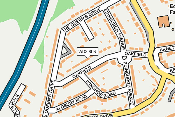 WD3 8LR map - OS OpenMap – Local (Ordnance Survey)