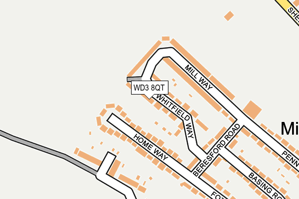 WD3 8QT map - OS OpenMap – Local (Ordnance Survey)