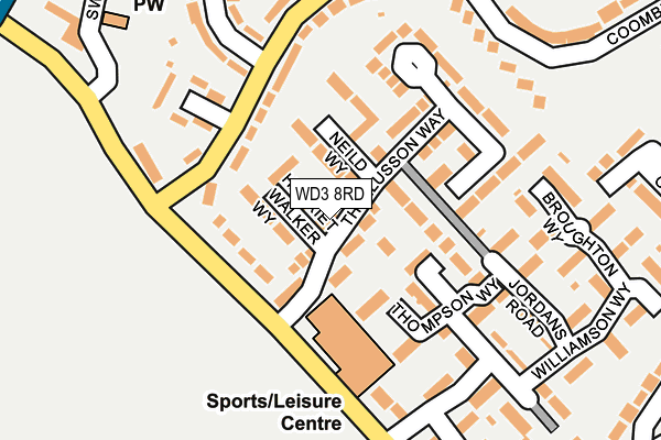 WD3 8RD map - OS OpenMap – Local (Ordnance Survey)