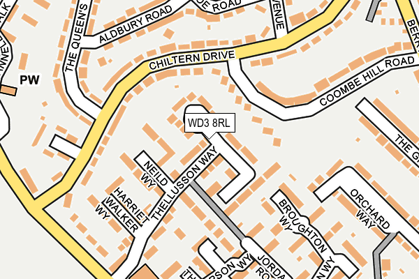 WD3 8RL map - OS OpenMap – Local (Ordnance Survey)