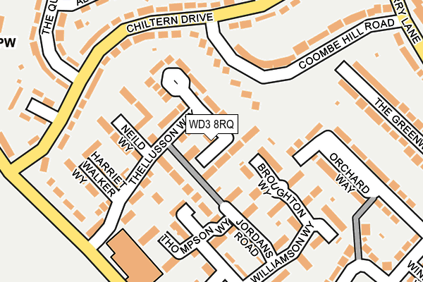 WD3 8RQ map - OS OpenMap – Local (Ordnance Survey)