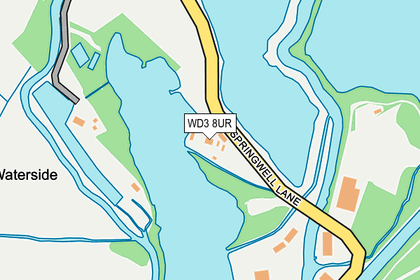 WD3 8UR map - OS OpenMap – Local (Ordnance Survey)