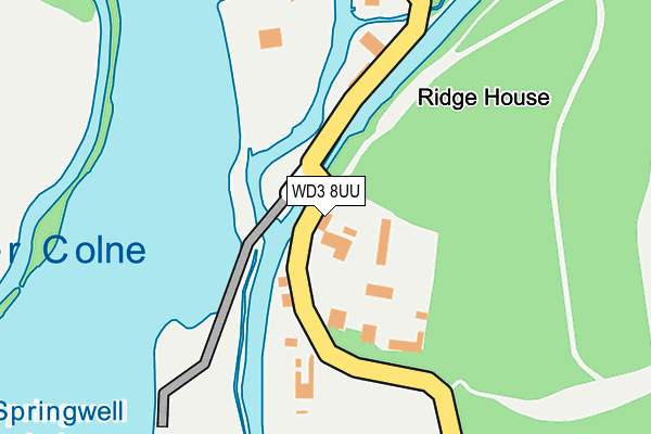 WD3 8UU map - OS OpenMap – Local (Ordnance Survey)