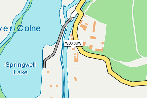 WD3 8UW map - OS OpenMap – Local (Ordnance Survey)