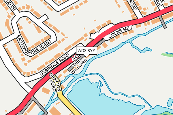 WD3 8YY map - OS OpenMap – Local (Ordnance Survey)