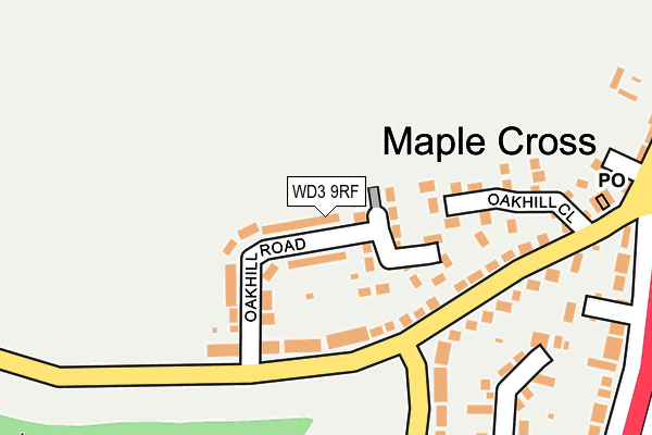 WD3 9RF map - OS OpenMap – Local (Ordnance Survey)