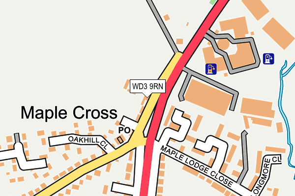 WD3 9RN map - OS OpenMap – Local (Ordnance Survey)