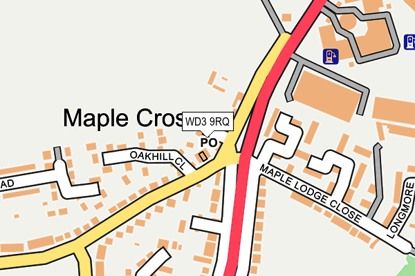 WD3 9RQ map - OS OpenMap – Local (Ordnance Survey)