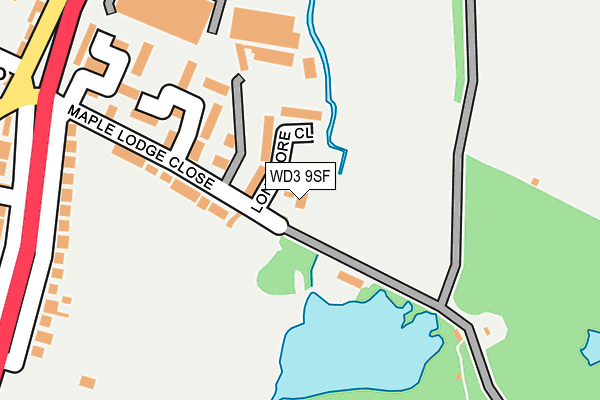 WD3 9SF map - OS OpenMap – Local (Ordnance Survey)