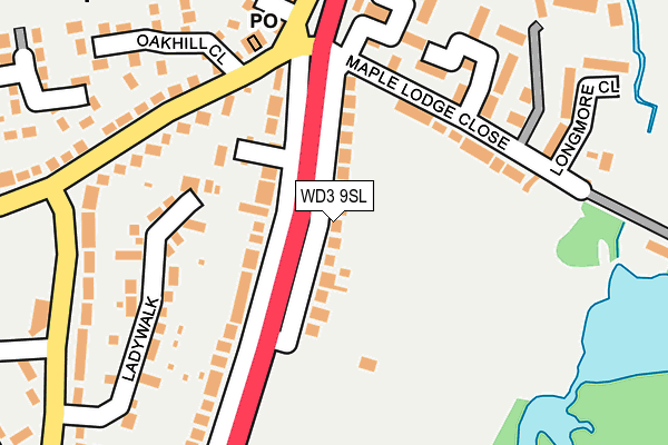 WD3 9SL map - OS OpenMap – Local (Ordnance Survey)