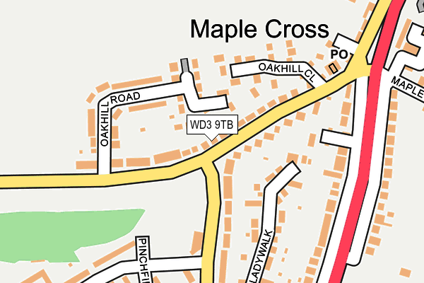 WD3 9TB map - OS OpenMap – Local (Ordnance Survey)