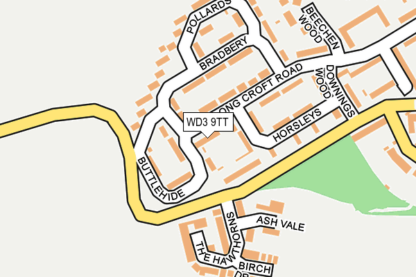 WD3 9TT map - OS OpenMap – Local (Ordnance Survey)