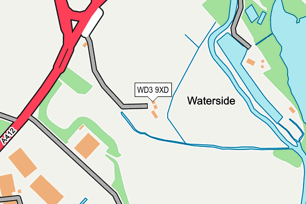 WD3 9XD map - OS OpenMap – Local (Ordnance Survey)