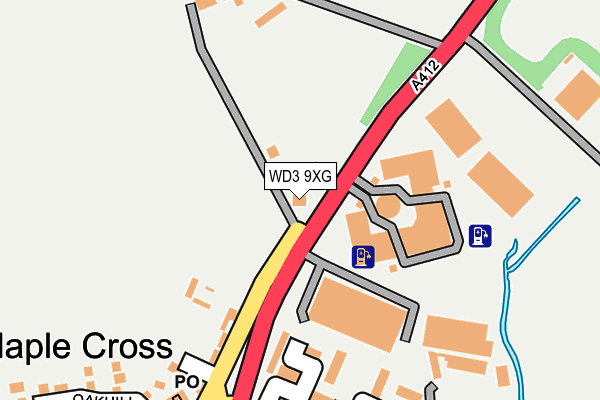 WD3 9XG map - OS OpenMap – Local (Ordnance Survey)