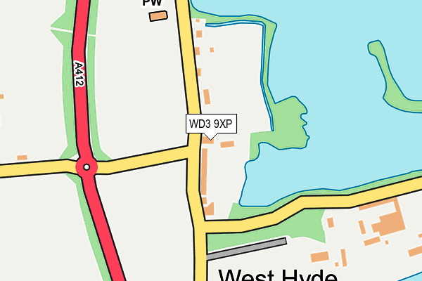 WD3 9XP map - OS OpenMap – Local (Ordnance Survey)
