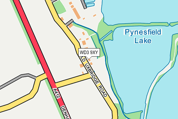 WD3 9XY map - OS OpenMap – Local (Ordnance Survey)