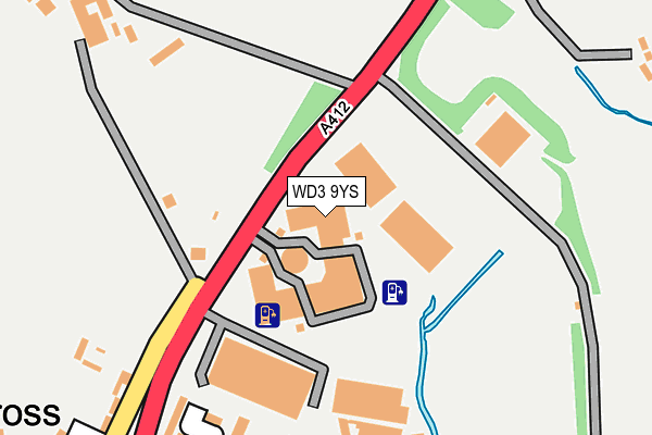 WD3 9YS map - OS OpenMap – Local (Ordnance Survey)