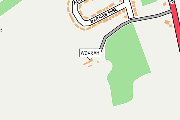 WD4 8AH map - OS OpenMap – Local (Ordnance Survey)