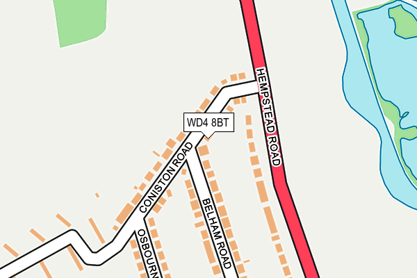 WD4 8BT map - OS OpenMap – Local (Ordnance Survey)