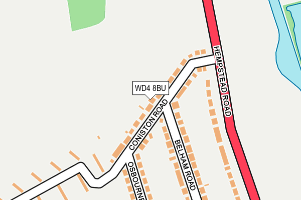 WD4 8BU map - OS OpenMap – Local (Ordnance Survey)