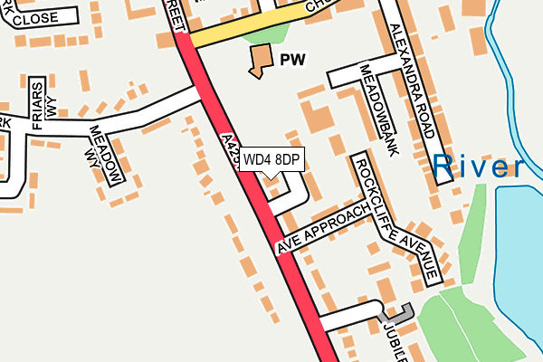 WD4 8DP map - OS OpenMap – Local (Ordnance Survey)