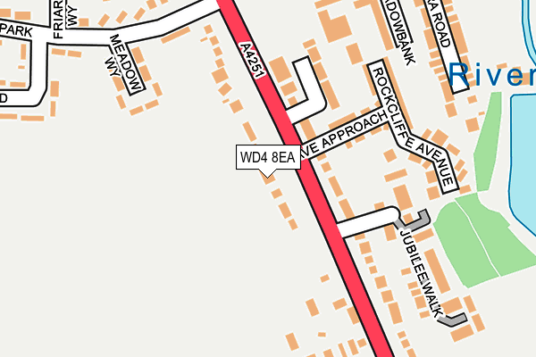 WD4 8EA map - OS OpenMap – Local (Ordnance Survey)