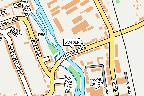 WD4 8ER map - OS OpenMap – Local (Ordnance Survey)