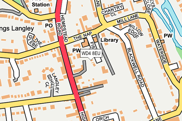 WD4 8EU map - OS OpenMap – Local (Ordnance Survey)